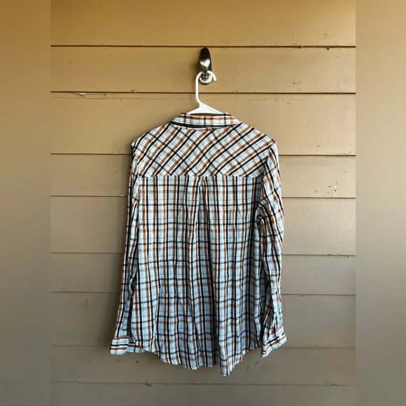 Lucky Brand Neutral Plaid Button Down Shirt - Size L - Picture 4 of 4